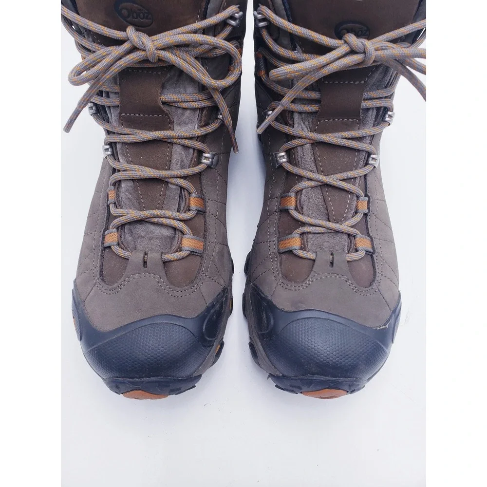 Oboz Bridger Mid B-DRY Hiking Boots Brown Waterproof Leather Mens Size 11.5